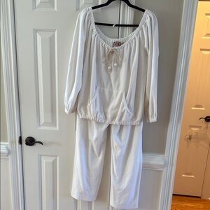 EUC Vintage Y2K Juicy Couture White Tracksuit Lounge Set Super Rare Style sz M